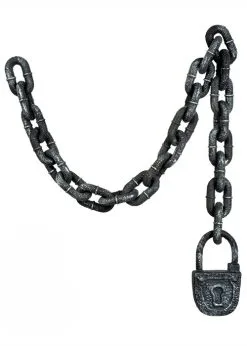 Thick Plastic Prop Fake Chain With Lock