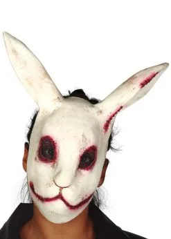 Mens Halloween Zombie Scary Evil White Rabbit Mask