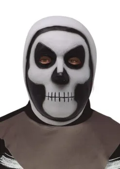 Adult Halloween Deluxe White Skull Villain Mask