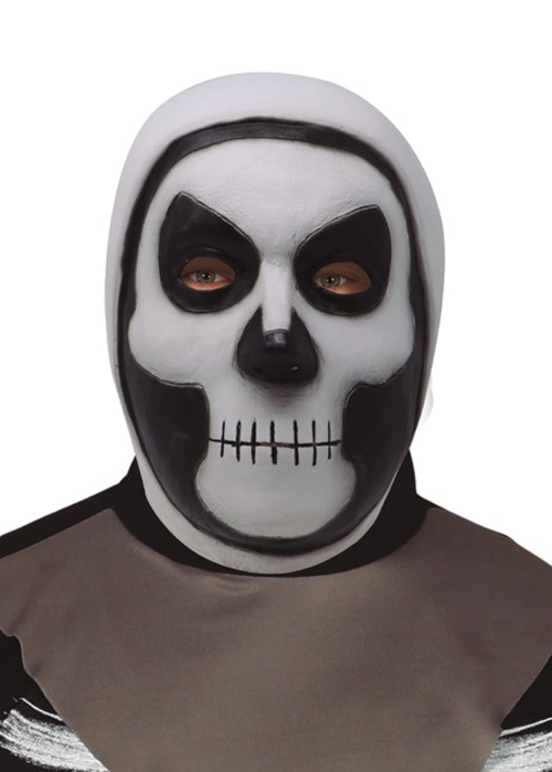 Adult Halloween Deluxe White Skull Villain Mask 3 Adult Halloween Deluxe White Skull Villain Mask