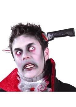 Halloween Joke Plastic Knife Through Head