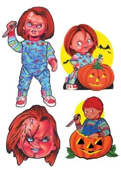 Childs Play 2 Chucky Halloween Party Cut Out Decorations Pk4