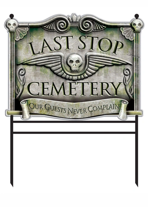 Gothic Cemetery Sign Halloween Party Decoration 3 Gothic Cemetery Sign Halloween Party Decoration