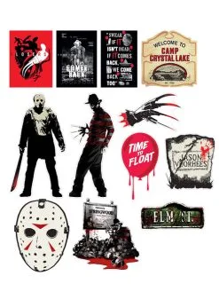 Halloween Horror Movie Cut-Out Decorations Pack 12