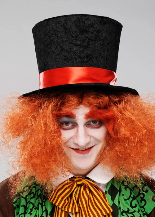 Deluxe Velvet Mad Hatter Top Hat 4 Deluxe Velvet Mad Hatter Top Hat - Image 2