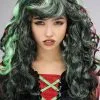 Ladies Curly Green And Purple Witch Wig 2 Ladies Curly Green And Purple Witch Wig -Costumes Sales 21909 green curly witch wig