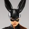 Ladies Gothic Black Rabbit Eye Mask -Costumes Sales 2628 HA black bunny mask