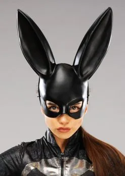 Ladies Gothic Black Rabbit Eye Mask