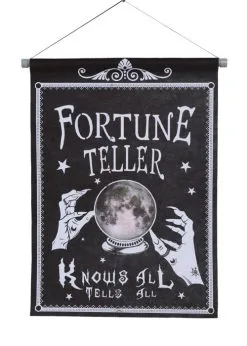 Halloween Creepy Carnival Fortune Teller Prop Sign