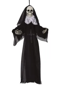 Halloween Scary Evil Nun Skeleton Prop Decoration 50cm