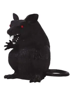 Large Halloween Prop Rubber Sitting Rat Decoration