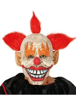 Halloween Scary Clown Mask With Red Hair