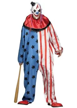 Mens Halloween Killer Evil Clown Costume