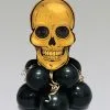 Inflated Halloween Skull Mini Balloon Table Centrepiece -Costumes Sales 424278 gold skull mini balloon centrepiece