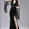 Womens Morticia Style Halloween Costume 2 Womens Morticia Style Halloween Costume -Costumes Sales 43726 mortica costume black wig