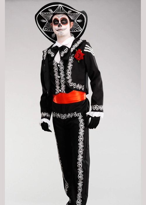 Adult Day Of The Dead Mexican Skeleton Costume 3 Adult Day Of The Dead Mexican Skeleton Costume