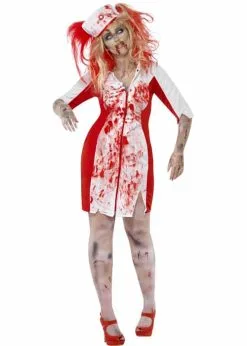 Halloween Plus Size Curves Zombie Nurse Costume