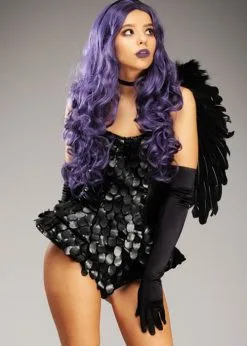 Womens Halloween Gothic Dark Angel Costume -Costumes Sales 4628 gothic angel costume 03