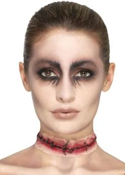 Stick On Stitched Neck Wound Fake Scar -Costumes Sales 46803rs 03