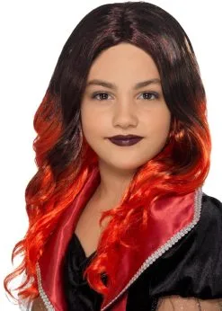 Childrens Halloween Long Red Wavy Witch Wig