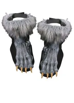 Halloween Grey Werewolf Shoe Covers