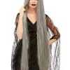 Womens Halloween Extra Long Grey Witch Wig 2 Womens Halloween Extra Long Grey Witch Wig -Costumes Sales 52068rs