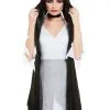 Womens Halloween Extra Long Black Witch Wig -Costumes Sales 52069rs