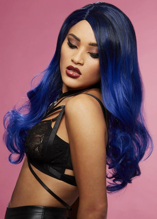 Womens Manic Panic After Midnight Ombre Blue Queen Bitch Wig 3 Womens Manic Panic After Midnight Ombre Blue Queen Bitch Wig