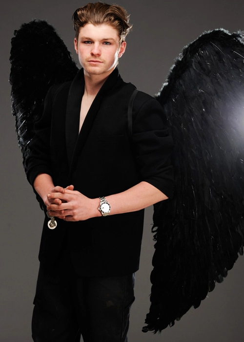 Mens Extra Large Black Feather Gothic Angel Wings 3 Mens Extra Large Black Feather Gothic Angel Wings