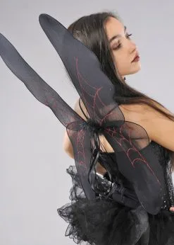 Halloween Gothic Black Spider Fairy Wings -Costumes Sales 52855 black and red fairy wings 02