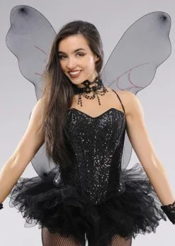 Halloween Gothic Black Spider Fairy Wings -Costumes Sales 52855 black and red fairy wings 03