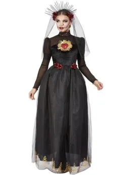 Womens Day Of The Dead Sacred Heart Bride Costume
