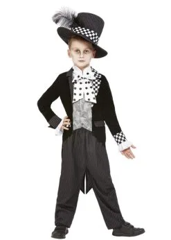 Boys Gothic Dark Mad Hatter Costume
