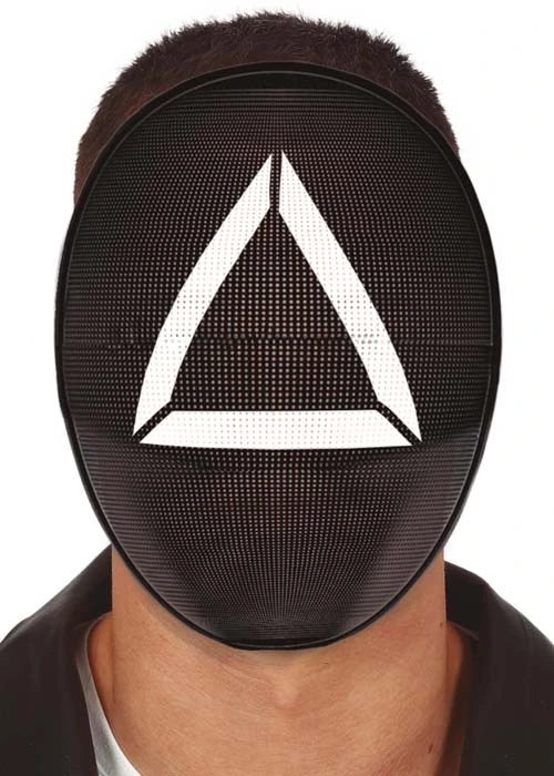 Squid Game Style Black Triangle Guard Face Mask 3 Squid Game Style Black Triangle Guard Face Mask