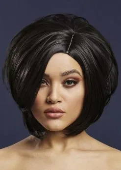 Womens Deluxe Fever Black Savanna Wig