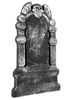 Halloween Gravestone Prop RIP Skull Tombstone