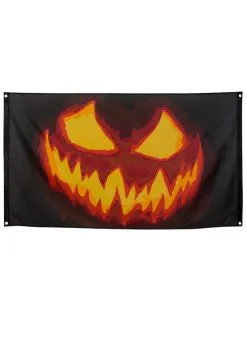 Creepy Pumpkin Halloween Party Flag Decoration