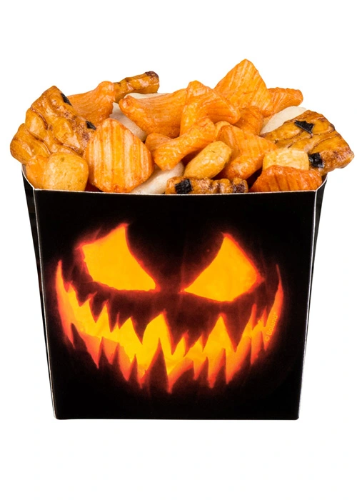 Creepy Pumpkin Halloween Party Square Paper Bowls Pack 6 4 Creepy Pumpkin Halloween Party Square Paper Bowls Pack 6 - Image 2