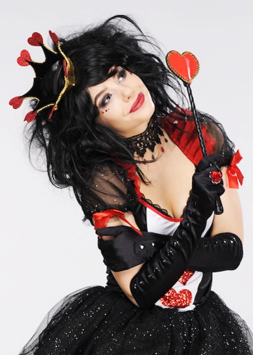 Womens Deluxe Glitter Queen Of Hearts Costume 4 Womens Deluxe Glitter Queen Of Hearts Costume - Image 2