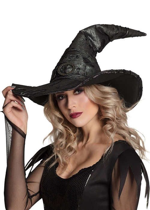 Womens Halloween Distressed Ophelia Witch Hat 3 Womens Halloween Distressed Ophelia Witch Hat