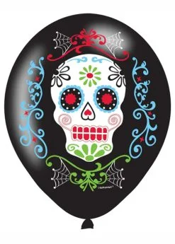 Day Of The Dead Party Balloons Pk6