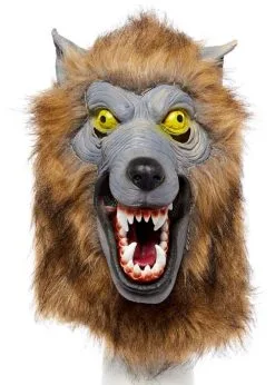 Halloween Scary Brown Werewolf Mask