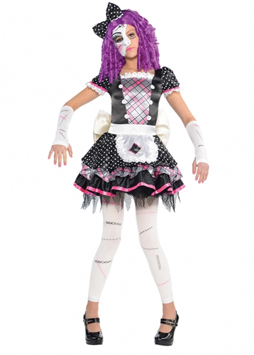 Kids Size Halloween Gothic Broken Doll Costume 3 Kids Size Halloween Gothic Broken Doll Costume