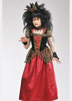 Girls Deluxe Gothic Wicked Queen Costume