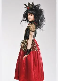 Girls Deluxe Gothic Wicked Queen Costume -Costumes Sales C49107 kids evil queen costume 02