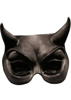 Adult Black Devil Half Face Mask