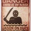 Jason Voorhees On Duty Sign Halloween Party Decoration -Costumes Sales M37861 rs