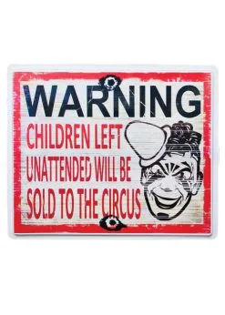 Halloween Children Sold To Circus Sign Party Decoration