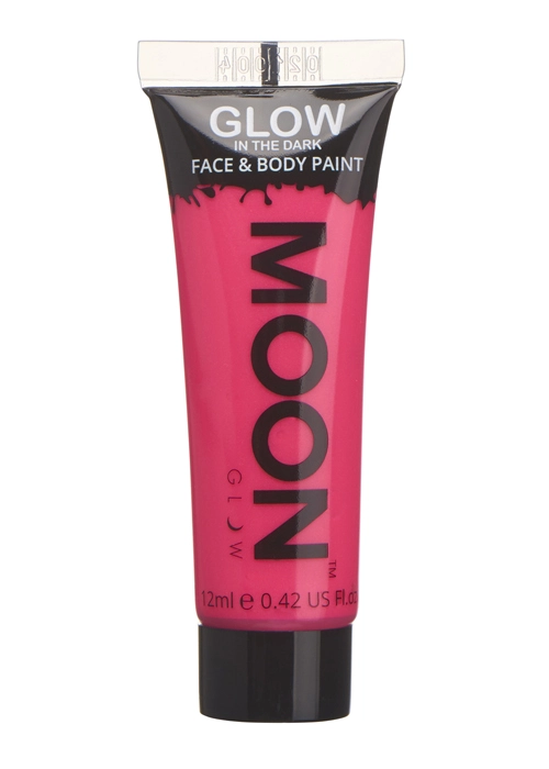 Glow In The Dark Neon Pink Make-Up Tube 12ml 8 Glow In The Dark Neon Pink Make-Up Tube 12ml -Costumes Sales M5519rs
