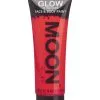 Glow In The Dark Neon Red Make-Up Tube 12ml -Costumes Sales M5533rs